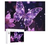 Jigsaw Puzzles 500 PCS Carino Viola Farfalla Puzzle Puzzle Immagine Personalizzata Puzzle Personalizzato da Foto Puzzle in Legno per Adulti Puzzle Classico per Famiglia Matrimonio Compleanno Va
