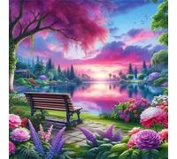 Jigsaw Puzzles 500 Pieces, Jigsaws Pink Sky Lake 500 Piece jigsaw puzzles for Adults, Challenge High Difficulty Family Puzzle Game 45x45cm/18x18inch