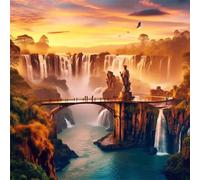 Jigsaw Puzzles 500 Pieces, Jigsaws Scenic Stone Bridge 500 Piece jigsaw puzzles for Adults, Challenge High Difficulty Family Puzzle Game 45x45cm/18x18inch