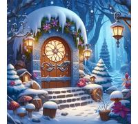 Jigsaw Puzzles 500 Pieces, Jigsaws Winter Snow Gate 500 Piece jigsaw puzzles for Adults, Challenge High Difficulty Family Puzzle Game 45x45cm/18x18inch