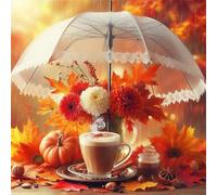 Jigsaw Puzzles 70 Pieces for Adults, Fun Challenging & Brainteasing jigsaw puzzles for adults 70 piece Puzzle Educational Games Home Decoration puzzle(Umbrella Flower Coffee)
