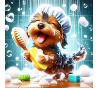 Jigsaw Puzzles 70 Pieces for Adults, Fun Challenging & Brainteasing jigsaw puzzles for adults 70 piece Puzzle Educational Games Home Decoration puzzle(Bubble Bath Dog)
