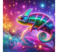 Jigsaw Puzzles 70 Pieces, Jigsaws Glitter Chameleon 70 Piece jigsaw puzzles for Adults, Challenge High Difficulty Family Puzzle Game 45x45cm/18x18inch