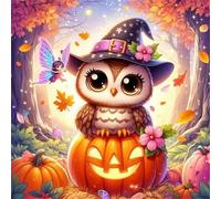 Jigsaw Puzzles 90 Pieces for Adults, Fun Challenging & Brainteasing jigsaw puzzles for adults 90 piece Puzzle Educational Games Home Decoration puzzle(Pumpkin Magic Owl)