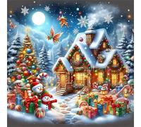 Jigsaw Puzzles 90 Pieces for Adults, Fun Challenging & Brainteasing jigsaw puzzles for adults 90 piece Puzzle Educational Games Home Decoration puzzle(Christmas Cottage)