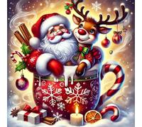 Jigsaw Puzzles 90 Pieces for Adults, Fun Challenging & Brainteasing jigsaw puzzles for adults 90 piece Puzzle Educational Games Home Decoration puzzle(Winter Christmas Cup)