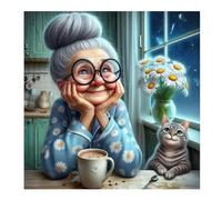 Jigsaw Puzzles 90 Pieces, Jigsaws Adorable Grandma 90 Piece jigsaw puzzles for Adults, Challenge High Difficulty Family Puzzle Game 30x30cm/12x12inch