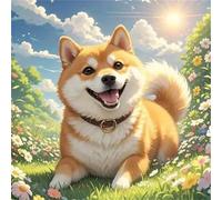 Jigsaw Puzzles 90 Pieces, Jigsaws Adorable Lawn Dog 90 Piece jigsaw puzzles for Adults, Challenge High Difficulty Family Puzzle Game 30x30cm/12x12inch