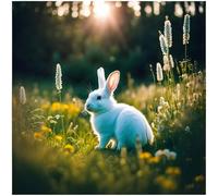 Jigsaw Puzzles For Adults 100 Piece,35x35 cm puzzle for adults Educational Game Challenge Toy 100 Pieces puzzles for Adult Home Decoration Puzzle (Wild Rabbits Animal)