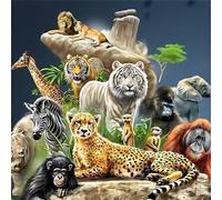 Jigsaw Puzzles For Adults 100 Piece,35x35 cm puzzle for adults Educational Game Challenge Toy 100 Pieces puzzles for Adult Home Decoration Puzzle (African Animals)