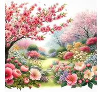 Jigsaw Puzzles For Adults 100 Piece,35x35 cm puzzle for adults Educational Game Challenge Toy 100 Pieces puzzles for Adult Home Decoration Puzzle (Spring Landscape Flowers)