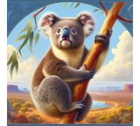 Jigsaw Puzzles For Adults 100 Piece,35x35 cm puzzle for adults Educational Game Challenge Toy 100 Pieces puzzles for Adult Home Decoration Puzzle (Koala Animal)
