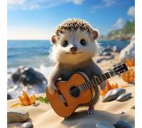 Jigsaw Puzzles For Adults 1000 Piece,65x65 cm puzzle for adults Educational Game Challenge Toy 1000 Pieces puzzles for Adult Home Decoration Puzzle (Beach Hedgehog Guitar)