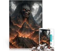 Jigsaw Puzzles for Adults 1000 Piece Hell landscape skull pyramid Made of cardboard，for age 14 years and over Vacation at home: killing time Offered as gifts for the whole family。size：50x75cm