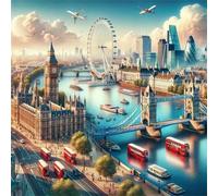 Jigsaw Puzzles For Adults 1000 piece,London City Scenery jigsaw puzzle 65x65 cm Educational Challenging puzzles,DIY Puzzles for Home Decoration Family Perfect Game