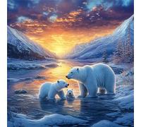 Jigsaw Puzzles For Adults 1000 piece,Snow Mountain White Bears jigsaw puzzle 65x65 cm Educational Challenging puzzles,DIY Puzzles for Home Decoration Family Perfect Game