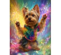 Jigsaw Puzzles for Adults 1000 Pieces Colorful Dance Dog, 75x50cm 1000 pieces puzzles for adults, Educational Game Challenge Toy, Impossible Puzzle for Family Activity