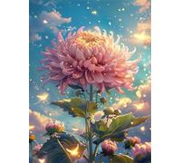 Jigsaw Puzzles for Adults 1000 Pieces Fantasy Pink Chrysanthemum, 75x50cm 1000 pieces puzzles for adults, Educational Game Challenge Toy, Impossible Puzzle for Family Activity