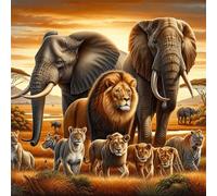 Jigsaw Puzzles For Adults 120 piece,African Wildlife jigsaw puzzle 20x20 cm Educational Challenging puzzles,DIY Puzzles for Home Decoration Family Perfect Game