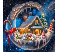 Jigsaw Puzzles For Adults 120 piece,Cartoon Christmas Scenery jigsaw puzzle 20x20 cm Educational Challenging puzzles,DIY Puzzles for Home Decoration Family Perfect Game