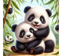 Jigsaw Puzzles For Adults 120 piece,Cute Pandas jigsaw puzzle 20x20 cm Educational Challenging puzzles,DIY Puzzles for Home Decoration Family Perfect Game
