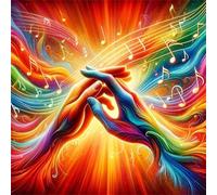 Jigsaw Puzzles For Adults 120 piece,Fantasy Music Hand jigsaw puzzle 20x20 cm Educational Challenging puzzles,DIY Puzzles for Home Decoration Family Perfect Game