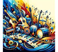 Jigsaw Puzzles For Adults 120 piece,Guitar Instrument Music jigsaw puzzle 20x20 cm Educational Challenging puzzles,DIY Puzzles for Home Decoration Family Perfect Game