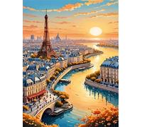 Jigsaw Puzzles for Adults 120 pieces,25x20 cm puzzle for adults Educational Game Challenge 120 Pieces puzzles for Adult Home Decoration Puzzle Paesaggio del tramonto in città