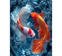 Jigsaw Puzzles for Adults 120 Pieces,Beautiful Koi Carp jigsaw puzzle 25x20 cm Challenging DIY Puzzle for Home Decoration,Family puzzles for Game