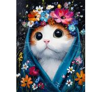 Jigsaw Puzzles for Adults 120 Pieces Big Eyes Cat, 25x20cm 120 pieces puzzles for adults, Educational Game Challenge Toy, Impossible Puzzle for Family Activity