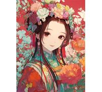 Jigsaw Puzzles for Adults 120 Pieces Chinese Beautiful Girl, 25x20cm 120 pieces puzzles for adults, Educational Game Challenge Toy, Impossible Puzzle for Family Activity