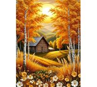 Jigsaw Puzzles for Adults 1200 Pieces Golden Autumn Scenery, 75x50cm 1200 pieces puzzles for adults, Educational Game Challenge Toy, Impossible Puzzle for Family Activity