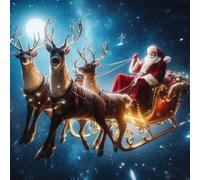 Jigsaw Puzzles For Adults 150 Piece,65x65 cm puzzle for adults Educational Game Challenge Toy 150 Pieces puzzles for Adult Home Decoration Puzzle (Santa Claus Sleigh Landscape)