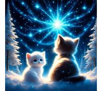 Jigsaw Puzzles For Adults 150 Piece,65x65 cm puzzle for adults Educational Game Challenge Toy 150 Pieces puzzles for Adult Home Decoration Puzzle (Winter Cats Animals)