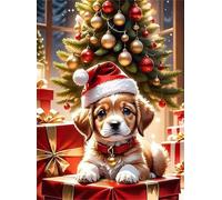 Jigsaw Puzzles for Adults 1500 Pieces Christmas Dog, 87x57cm 1500 pieces puzzles for adults, Educational Game Challenge Toy, Impossible Puzzle for Family Activity