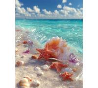 Jigsaw Puzzles for Adults 1500 Pieces Shell Beach, 87x57cm 1500 pieces puzzles for adults, Educational Game Challenge Toy, Impossible Puzzle for Family Activity