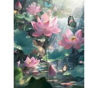 Jigsaw Puzzles for Adults 1500 Pieces Waterfall Flower, 87x57cm 1500 pieces puzzles for adults, Educational Game Challenge Toy, Impossible Puzzle for Family Activity