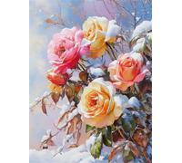 Jigsaw Puzzles for Adults 1500 Pieces Winter Roses, 87x57cm 1500 pieces puzzles for adults, Educational Game Challenge Toy, Impossible Puzzle for Family Activity