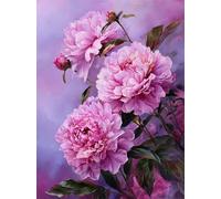 Jigsaw Puzzles for Adults 200 Pieces Pink Peonies Garden, 35x25cm 200 pieces puzzles for adults, Educational Game Challenge Toy, Impossible Puzzle for Family Activity