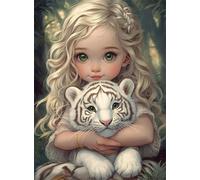 Jigsaw Puzzles for Adults 2000 Pieces Woods Animal Girl, 100x70cm 2000 pieces puzzles for adults, Educational Game Challenge Toy, Impossible Puzzle for Family Activity