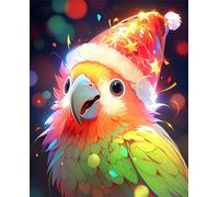 Jigsaw Puzzles for Adults 30 Pieces Christmas Parrot Birds, 25x20cm 30 pieces puzzles for adults, Educational Game Challenge Toy, Impossible Puzzle for Family Activity