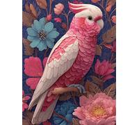 Jigsaw Puzzles for Adults 30 Pieces Pink Cockatoo, 25x20cm 30 pieces puzzles for adults, Educational Game Challenge Toy, Impossible Puzzle for Family Activity