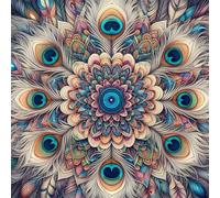 Jigsaw Puzzles For Adults 300 piece,Mandala Feathers jigsaw puzzle 35x35 cm Educational Challenging puzzles,DIY Puzzles for Home Decoration Family Perfect Game