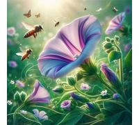 Jigsaw Puzzles For Adults 300 piece,Morning Glory Flowers jigsaw puzzle 35x35 cm Educational Challenging puzzles,DIY Puzzles for Home Decoration Family Perfect Game