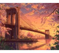 Jigsaw Puzzles for Adults 300 Pieces Sunset Bridge, 40x28cm 300 pieces puzzles for adults, Educational Game Challenge Toy, Impossible Puzzle for Family Activity