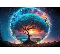 Jigsaw Puzzles for Adults 3000 pieces,110x85 cm puzzle for adults Educational Game Challenge 3000 Pieces puzzles for Adult Home Decoration Puzzle Albero del paesaggio blu