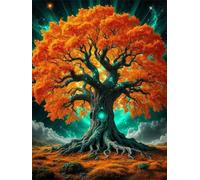 Jigsaw Puzzles for Adults 3000 pieces,110x85 cm puzzle for adults Educational Game Challenge Toy 3000 Pieces puzzles for Adult Home Decoration Puzzle Albero arancione della vita