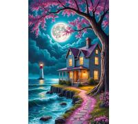 Jigsaw Puzzles for Adults 3000 pieces,110x85 cm puzzle for adults Educational Game Challenge Toy 3000 Pieces puzzles for Adult Home Decoration Puzzle Capanna del faro della luna