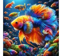 Jigsaw Puzzles For Adults 35 piece,Koi Carp Animal jigsaw puzzle 12x12 cm Educational Challenging puzzles,DIY Puzzles for Home Decoration Family Perfect Game