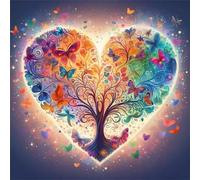 Jigsaw Puzzles For Adults 35 piece,Love Flower Tree jigsaw puzzle 12x12 cm Educational Challenging puzzles,DIY Puzzles for Home Decoration Family Perfect Game